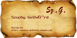 Szuchy Gothárd névjegykártya